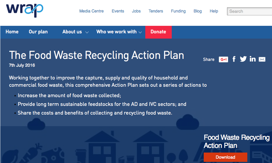WRAP food waste plan revealed