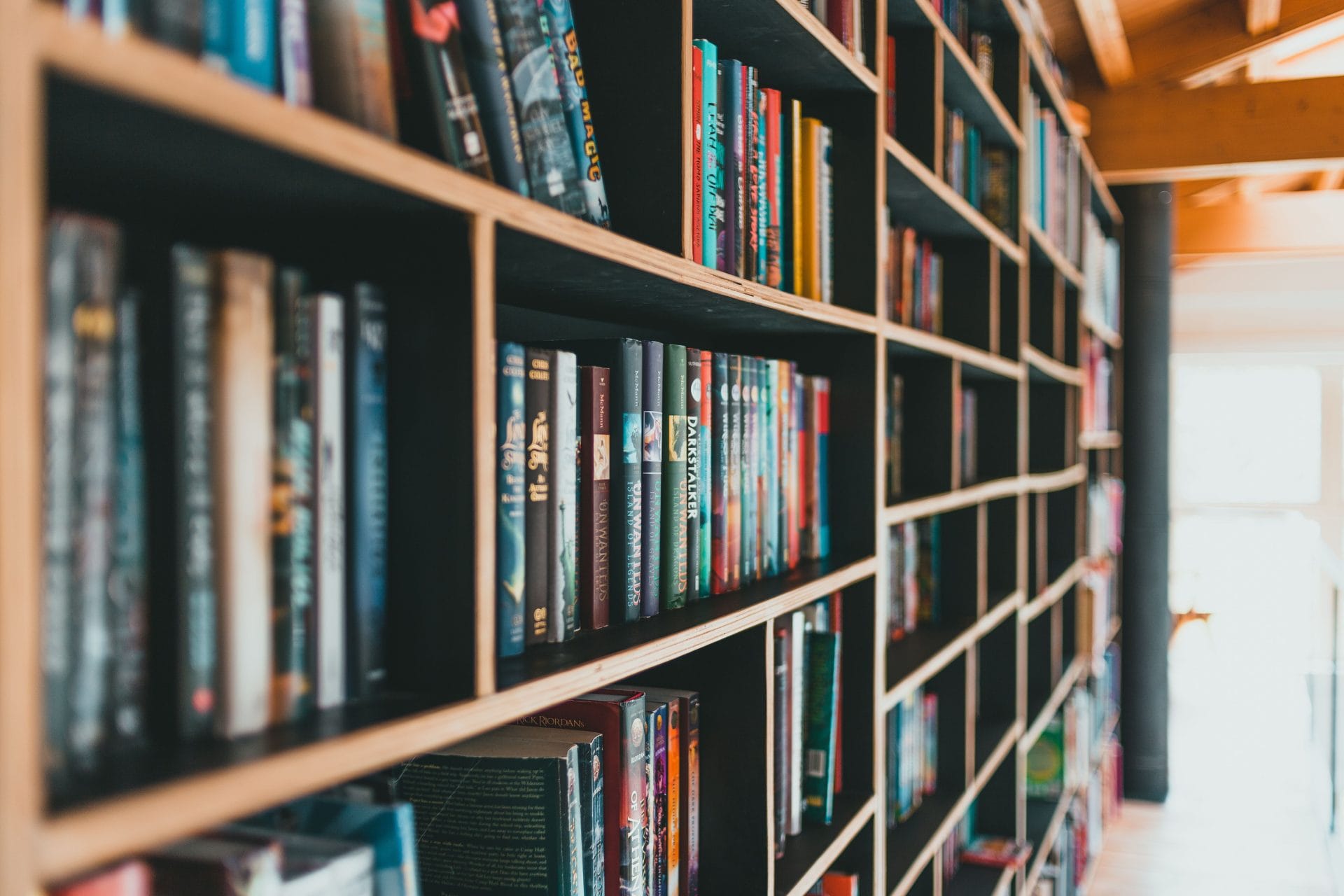 books on shelf