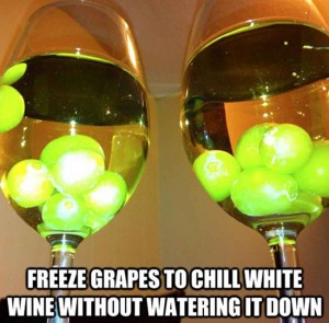 Freeze grapes and chill wine