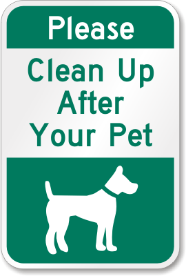 clean up dog mess poster free