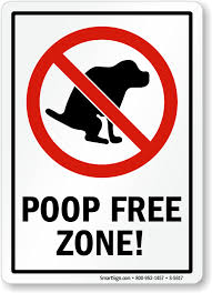 do not poo here poster