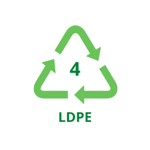 LDPE (Low-Density Polyethylene)recycle logo