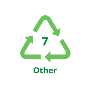 Recycle plastic code 7 other logo