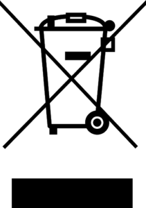 Waste electrical's recycle logo WEEE