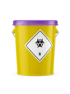 Purple lid sharps bin