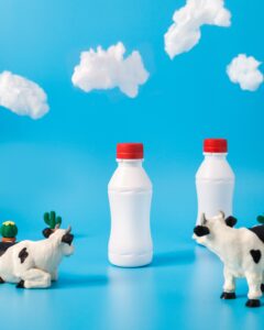plastic milk bottles - waste