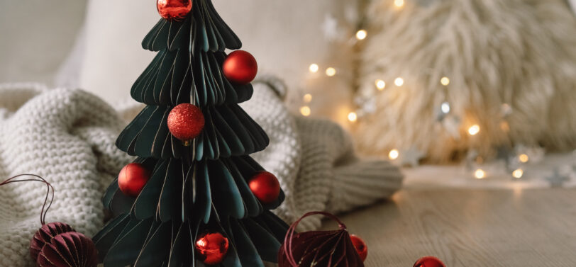 Christmas background with fir tree