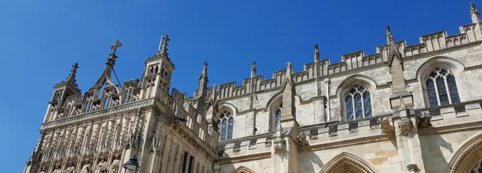 top of Gloucester cathedral.