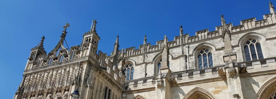 top of Gloucester cathedral.