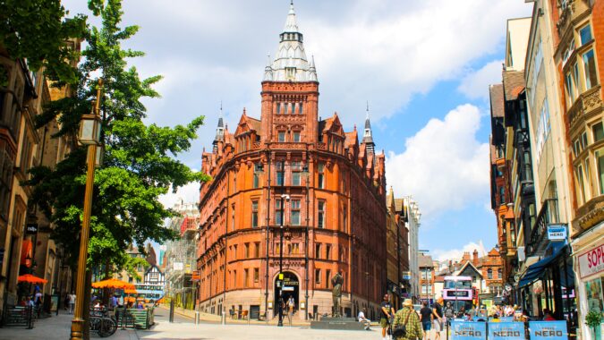 red brick building in Nottingham.