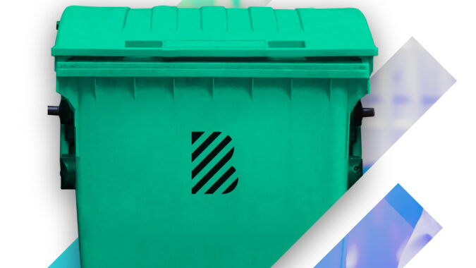 wheelie bin.