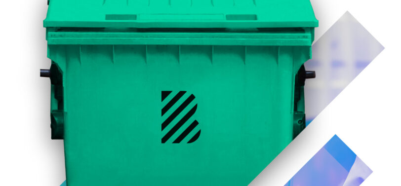 wheelie bin.