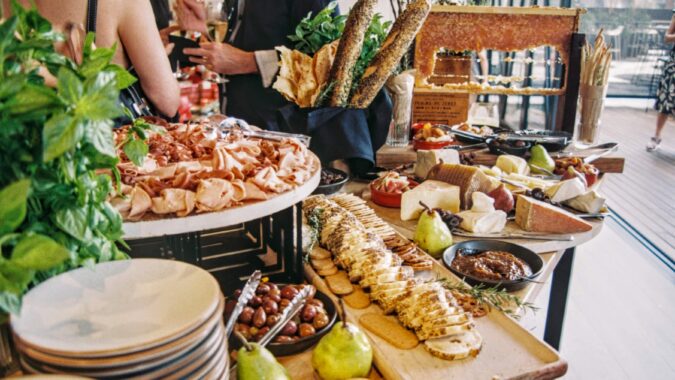 catering selection of food platter.