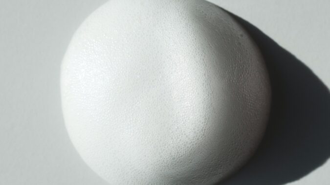 white ball of foam.