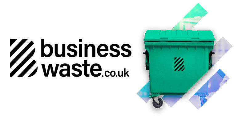 Business waste logo and photo of a bin