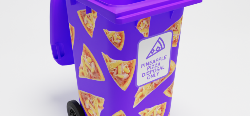 pineapple pizza bin.