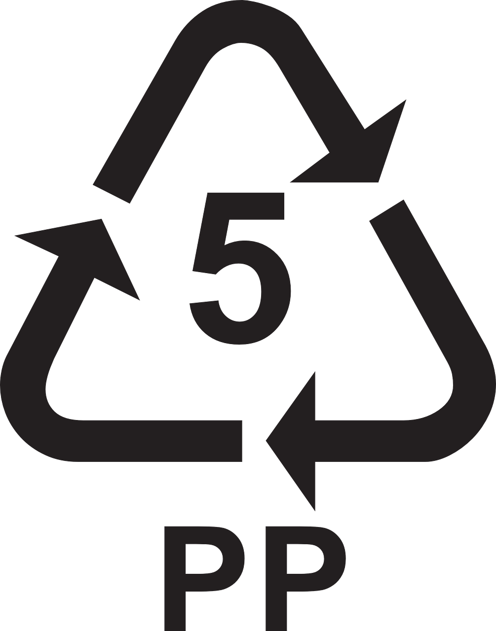 PP 5 recycling symbol.