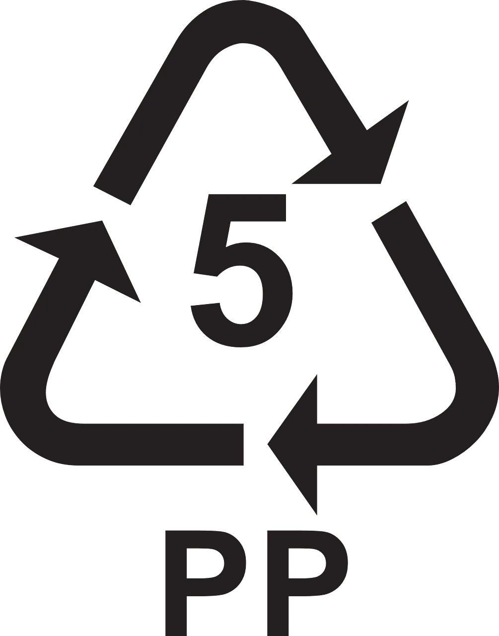 PP 5 recycling symbol.