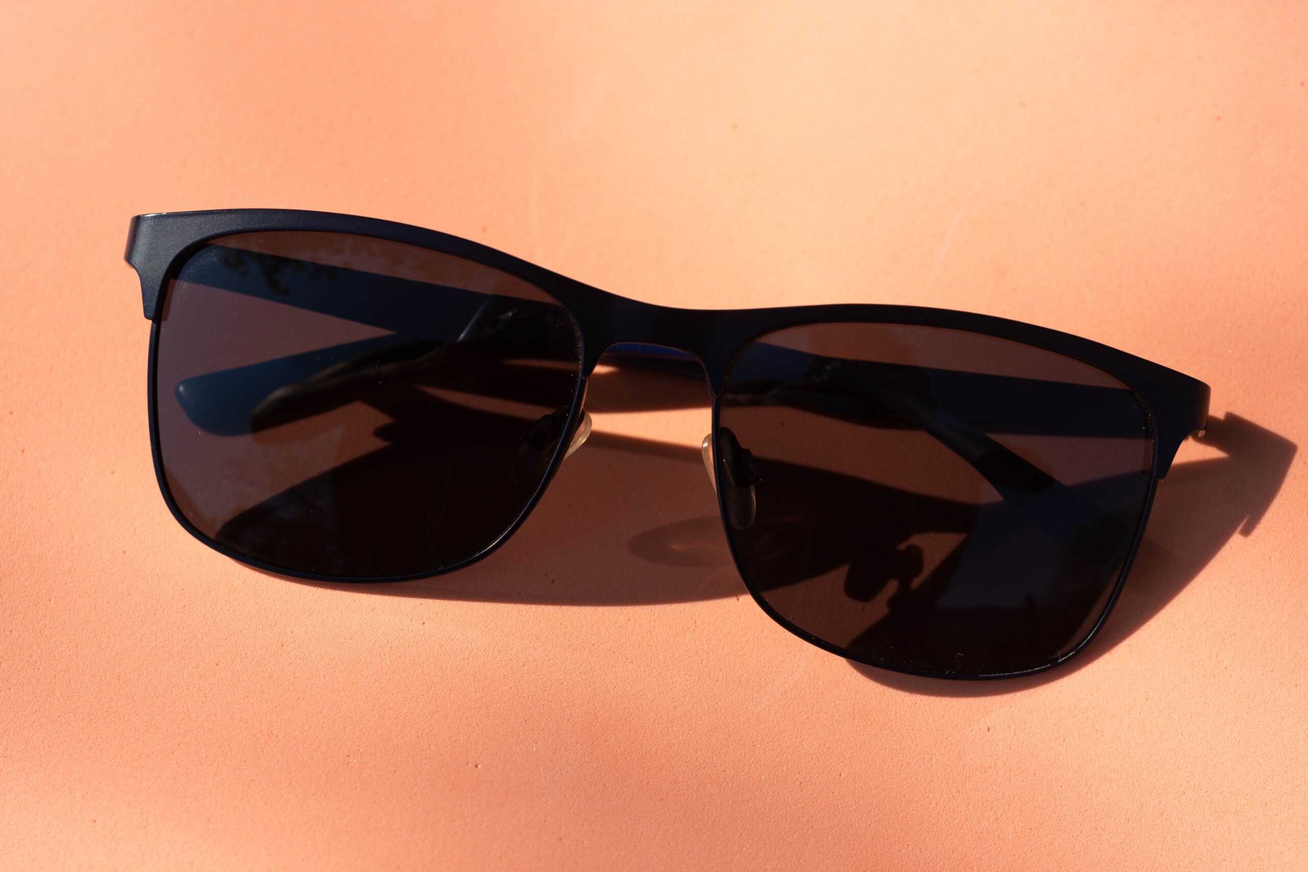 pair of black sunglasses.