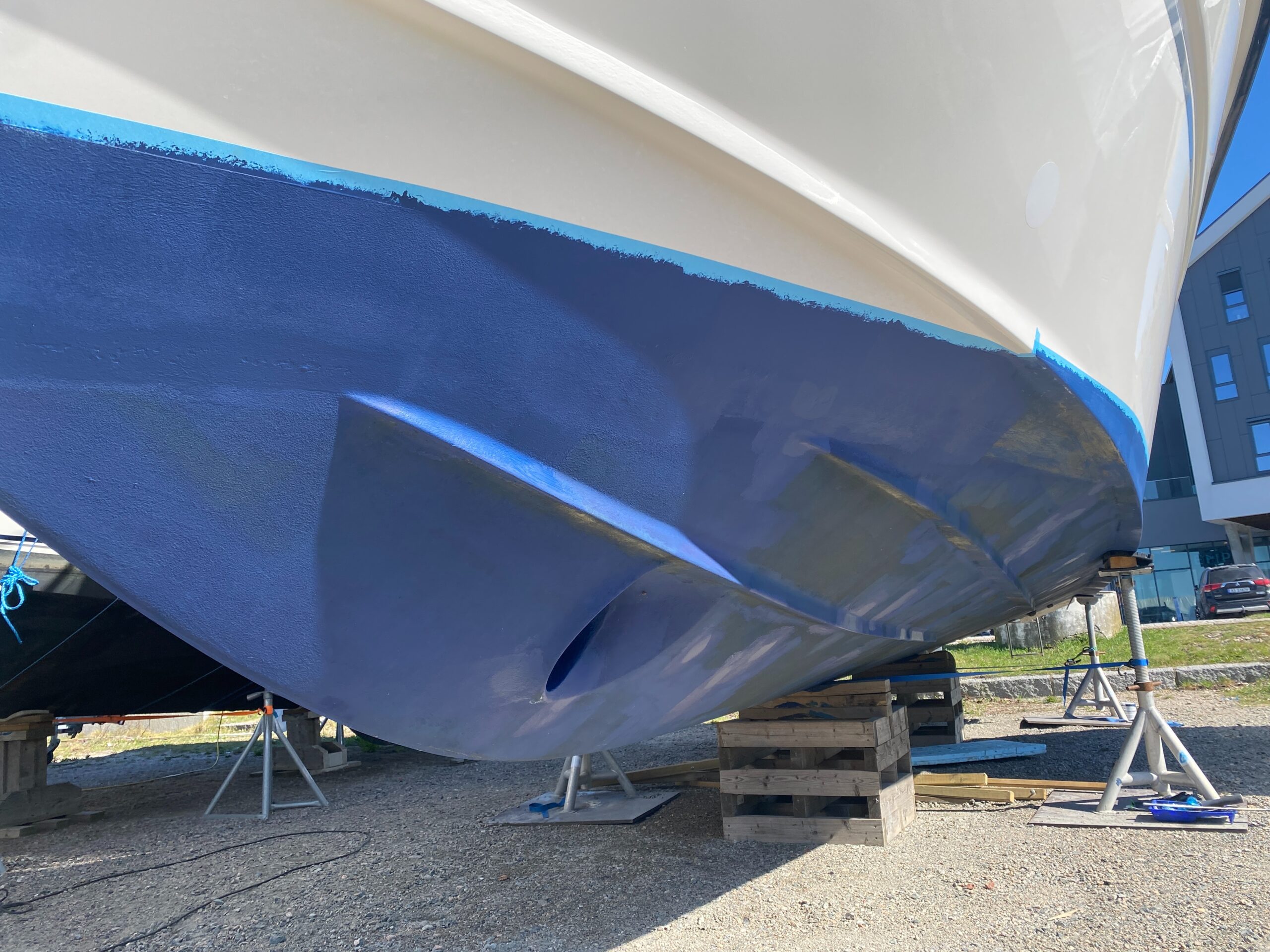 fibreglass boat hull.