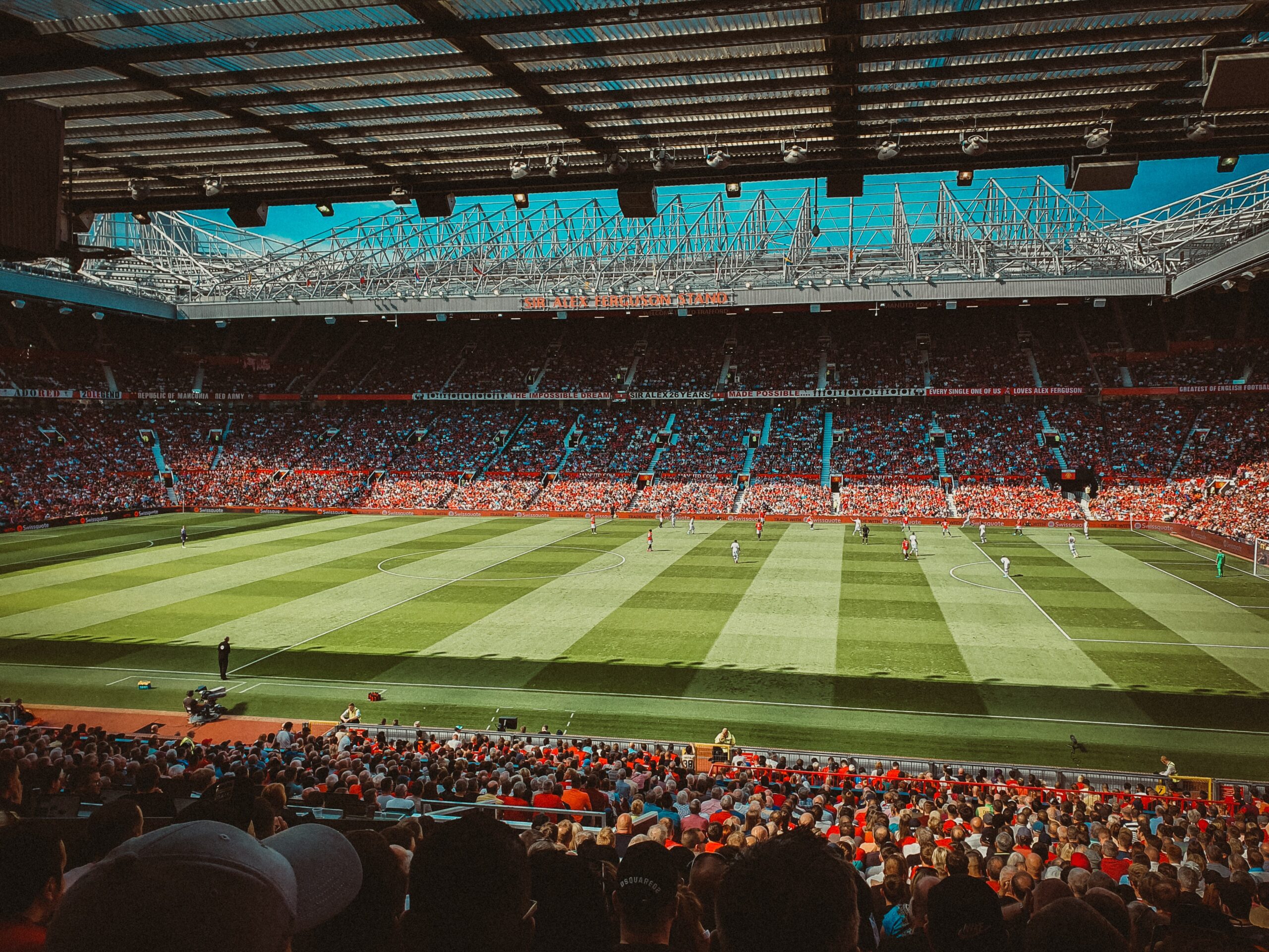 Old Trafford football stadium.