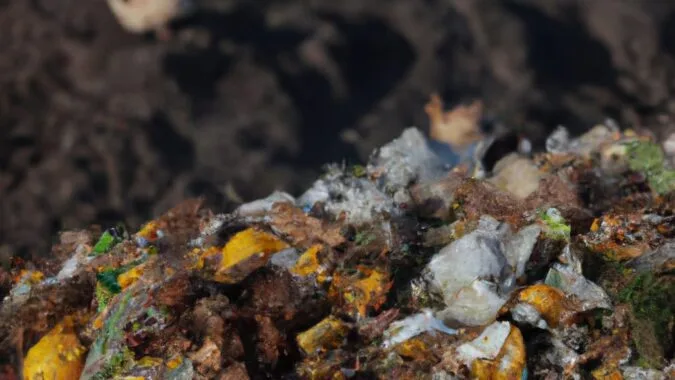 food waste in landfill.