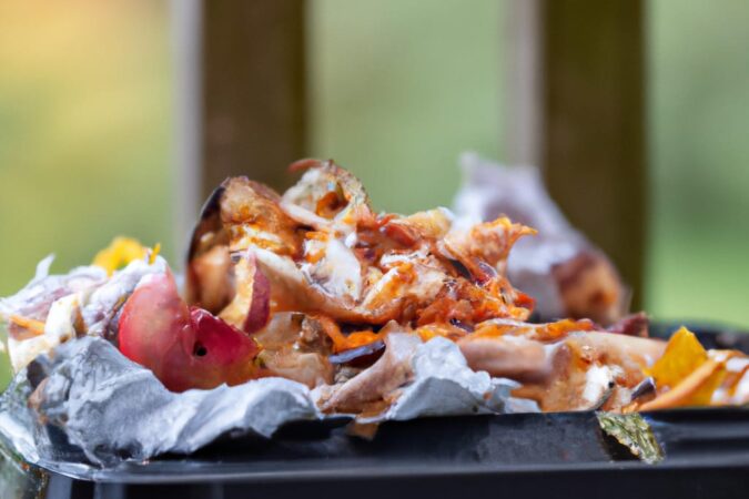 food waste in a wheelie bin.