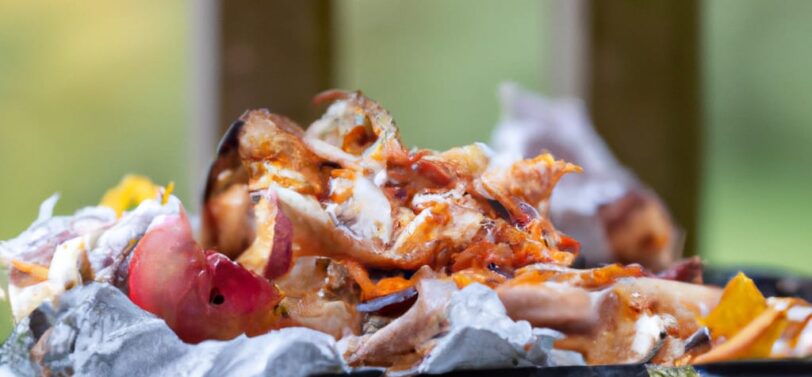 food waste in a wheelie bin.