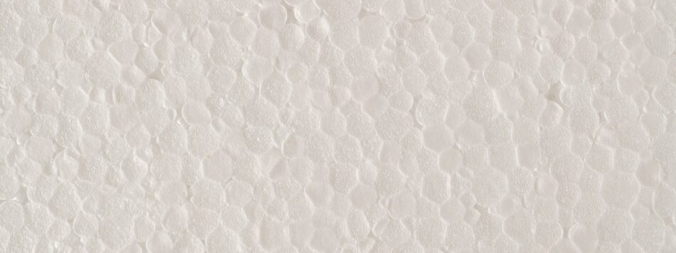 close-up of polystyrene texture.