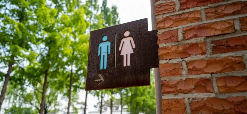 public toilet sign.