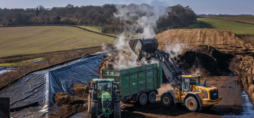 tractors clearing waste