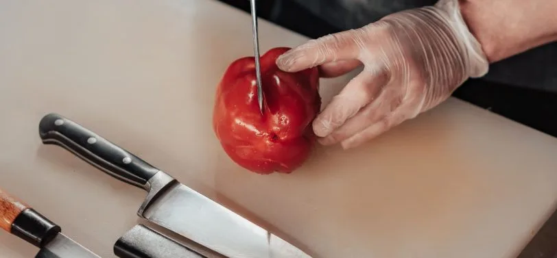 chef using kitchen knife