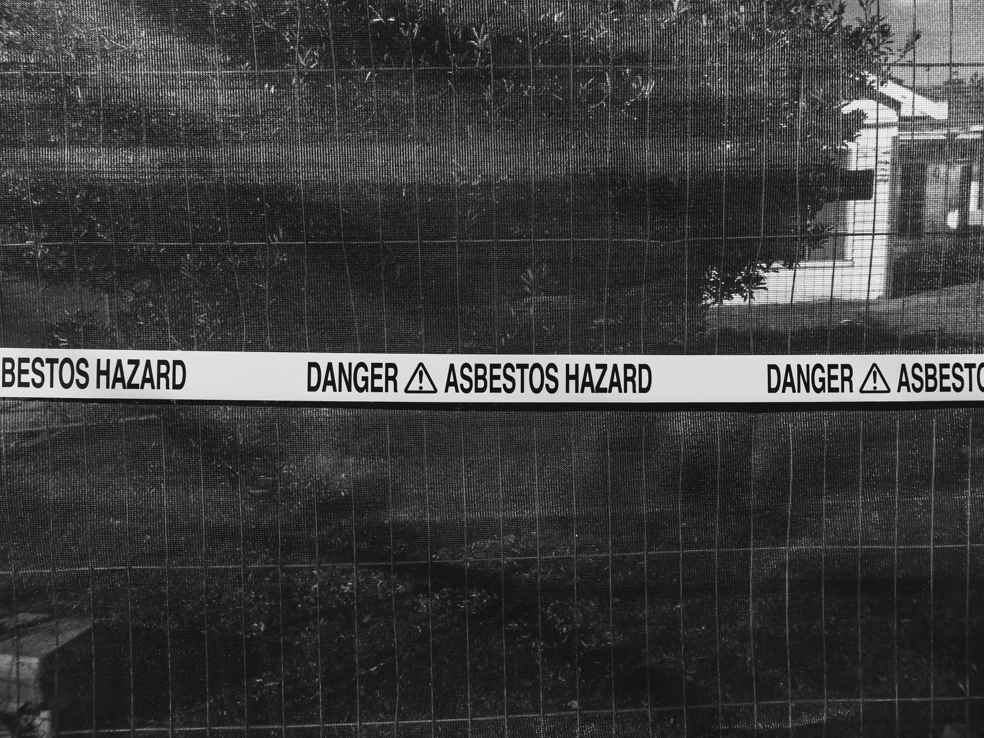 asbestos waste warning tape